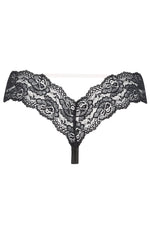 Beauty Night Selina Lace Black Thong with Bow