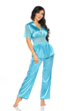 Beauty Night Missy Lace Pyjamas Set Turquoise