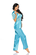 Beauty Night Missy Lace Pyjamas Set Turquoise