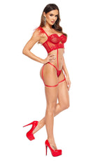Beauty Night BN6712 Isaura Lingerie Set Red
