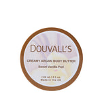 Douvall's Organic Creamy Argan Body Butter 60ml | Luxurious Hydration in Six Scents