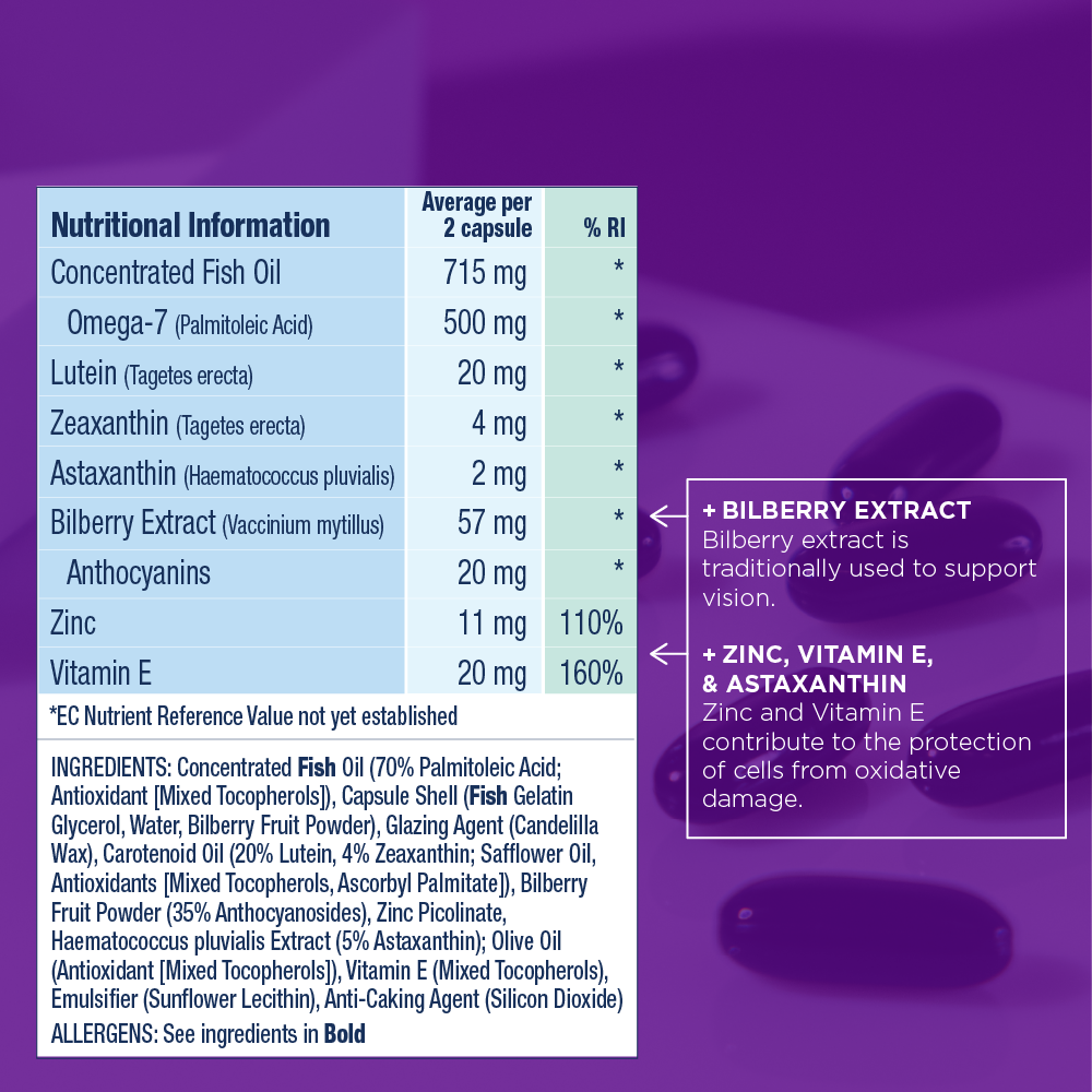 BOLD VISION Omega-7 Fish Oil Capsules