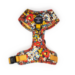 Retro Bloom Leather Dog Collar