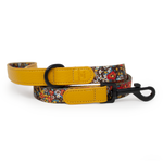 Retro Bloom Leather Dog Collar
