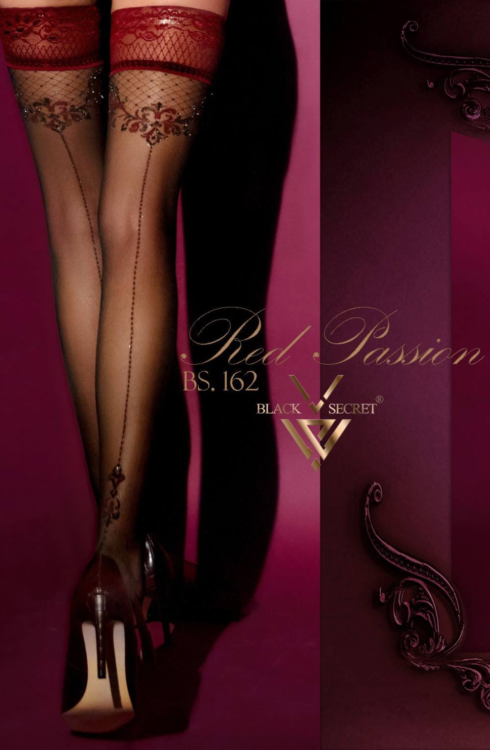 Black Secret BS162 Hold Ups Black & Red