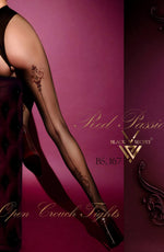 Black Secret BS167 Open Crotch Tights Black