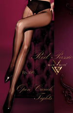 Black Secret BS169 Crotchless Tights Black