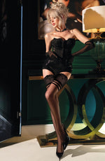 Black Secret BS172 20 Denier Thigh High Stockings Black