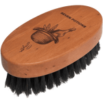 Seven Potions Beard Brush - Oval Shaped Pear Wood With Natural Bristles Boar - Soft
