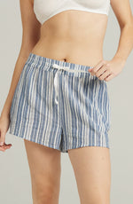 Nudea The Classic Boxer French Navy Stripe Nightwear Shorts