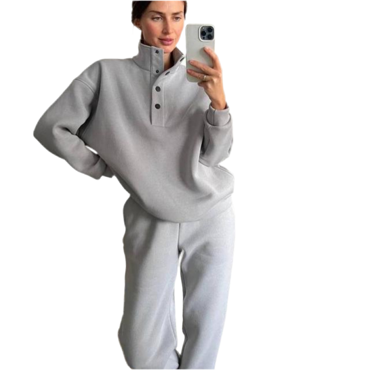 Women’s Oversized Casual Hoodie and Long Pant Tracksuit Set