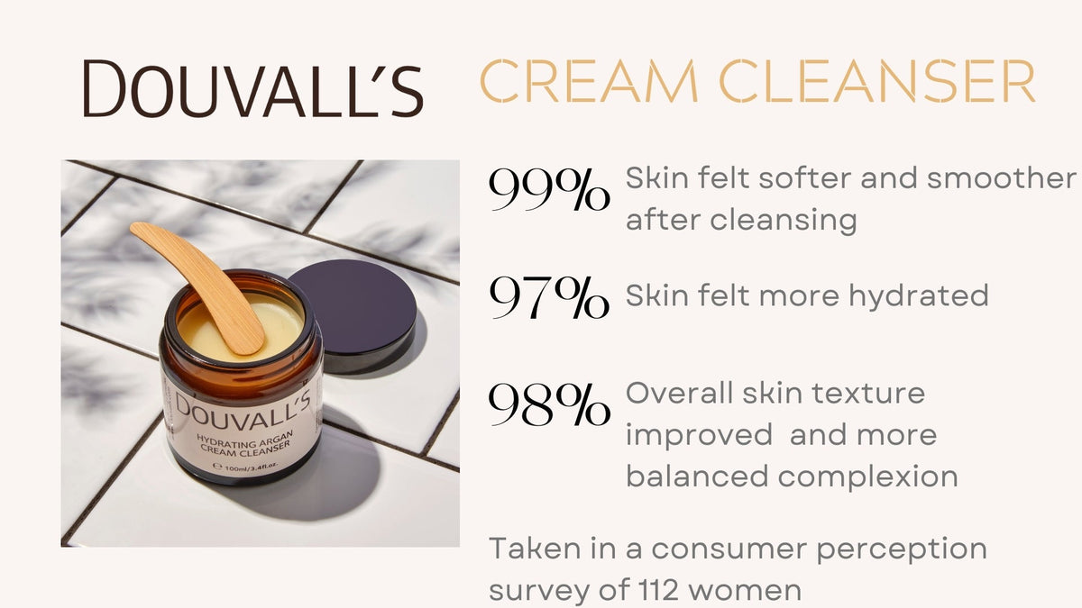 Douvall's Organic Argan Nourishing Cream Cleanser 100g | Deep Cleanse, Hydrate, and Nourish Naturally