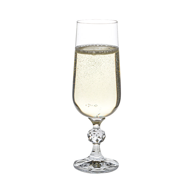 Claudia Crystalite Champagne Flutes - 180ml - Set of 6