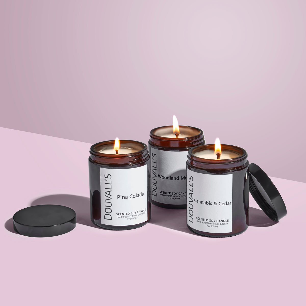 Douvall's Eco Soy Wax scented Candles 180g | Hand-Poured in England with Expertly Blended Essential Oils