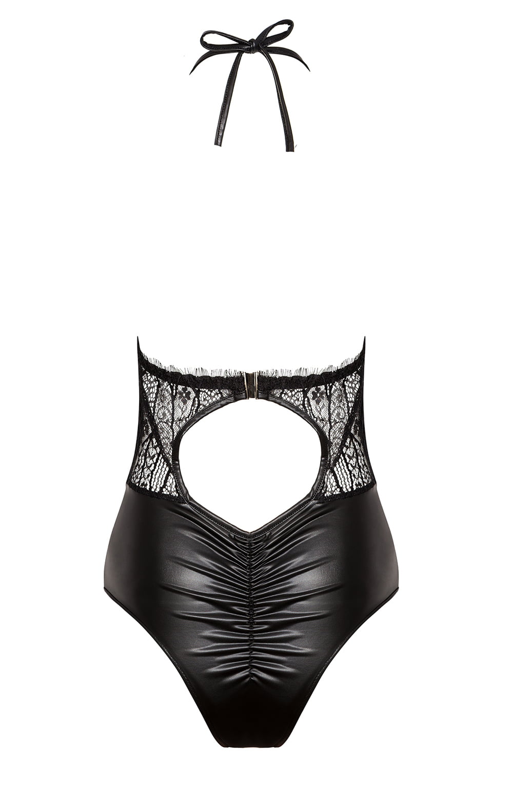 Beauty Night BN6551 Delilah Wet Look Teddy Black