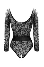 Beauty Night Dinora Lace Crotchless Teddy One Size Black