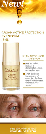 Douvall's Argan Active Protection Eye Serum 15ml | Revitalising and Hydrating Eye Care