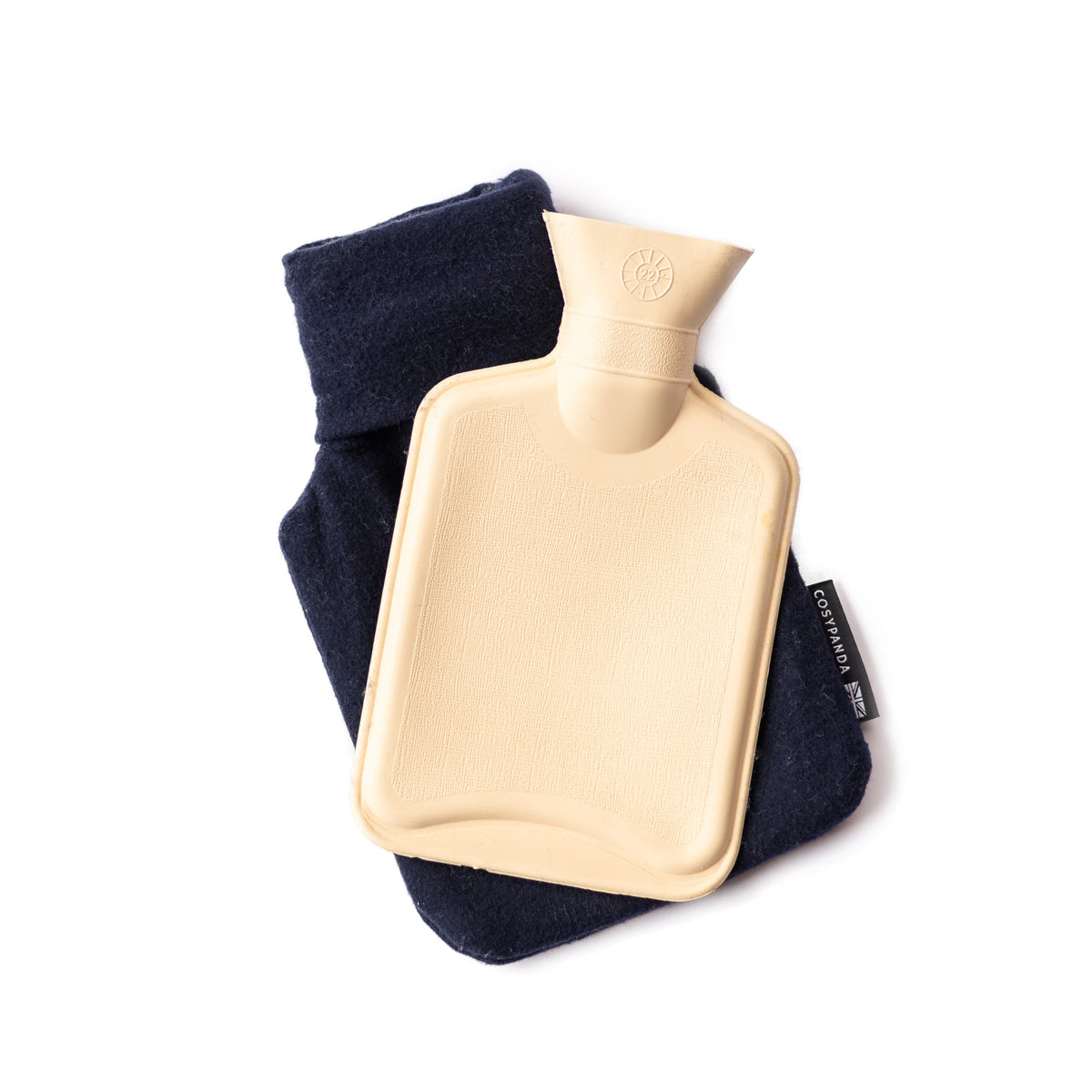 Navy Blue Cotton 1 Litre Hot Water Bottle