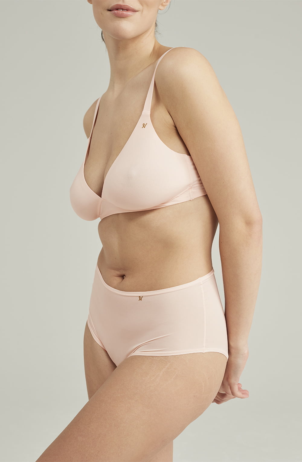 Nudea The Second Skin Stretch Easy Does It Bralette Blush Pink