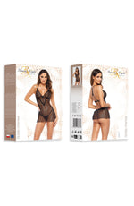 Beauty Night Goldie Sheer Chemise Black