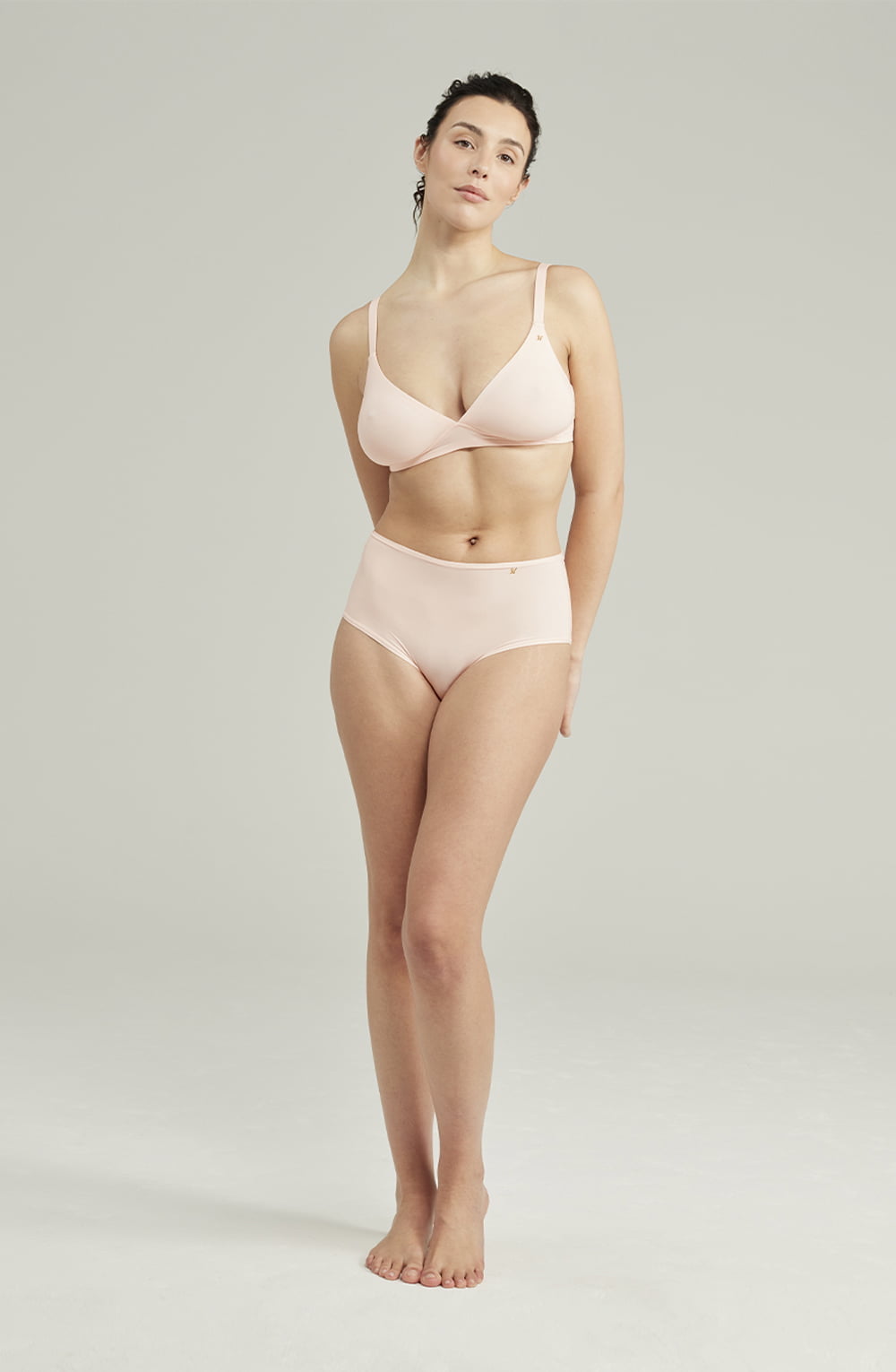 Nudea The Second Skin Stretch High Waist Brief Blush Pink