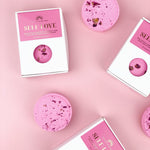 Self-love Aromatherapy Shower Steamer in Box - Rose Geranium, Black Pepper, Bergamot, Grapefruit and Rose Petals