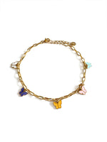 Yareli Luxe 18k Gold Plated Butterfly Charm Anklet