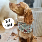 Autumn Blossom Faux Sherpa Fleece Dog Snood