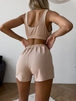 PEACE 3-Piece Loungewear Set Mocha Latte