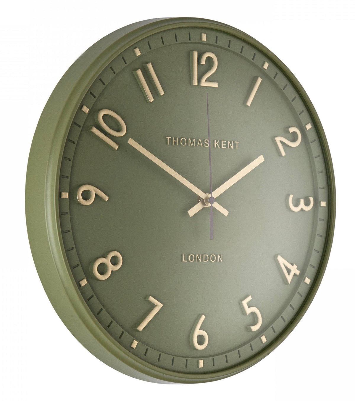 Tresco Round Wall Clock Green