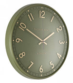 Tresco Round Wall Clock Green