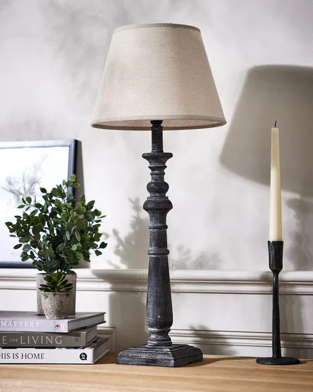 Incia Rustic Column Table Lamp