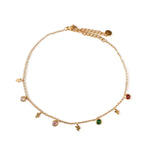 Vespera Luxe 18k Gold Plated Charm Anklet