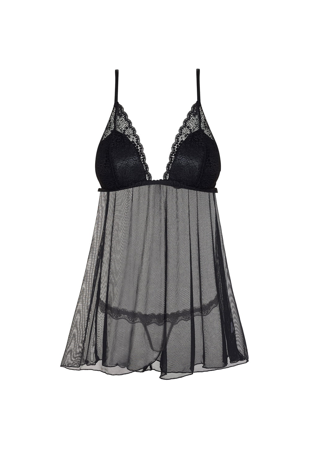Beauty Night BN6629 Lauren Chemise Black