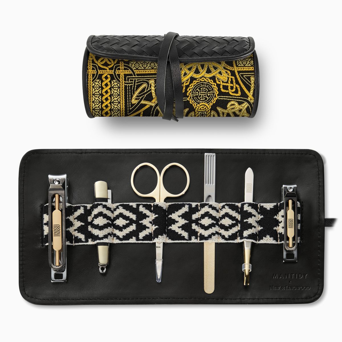 Herringbone Grooming Roll (New & Lingwood Collaboration) Included Gold Black