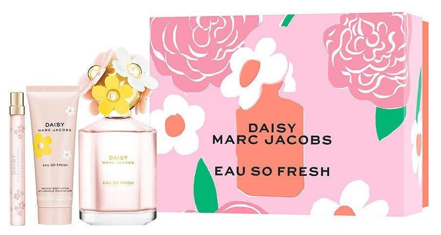 Marc Jacobs Daisy Eau So Fresh 125ml EDT + 75ml Body Lotion + 10ml EDP for Women Gift Set