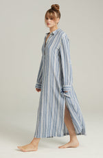 Nudea The Maxi Shirt French Navy Stripe Long Nightshirt
