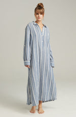 Nudea The Maxi Shirt French Navy Stripe Long Nightshirt