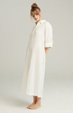 Nudea The Maxi Shirt Organic Cotton White Long Nightshirt
