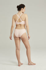 Nudea The Second Skin Stretch Mid Rise Waist Brief Blush Pink