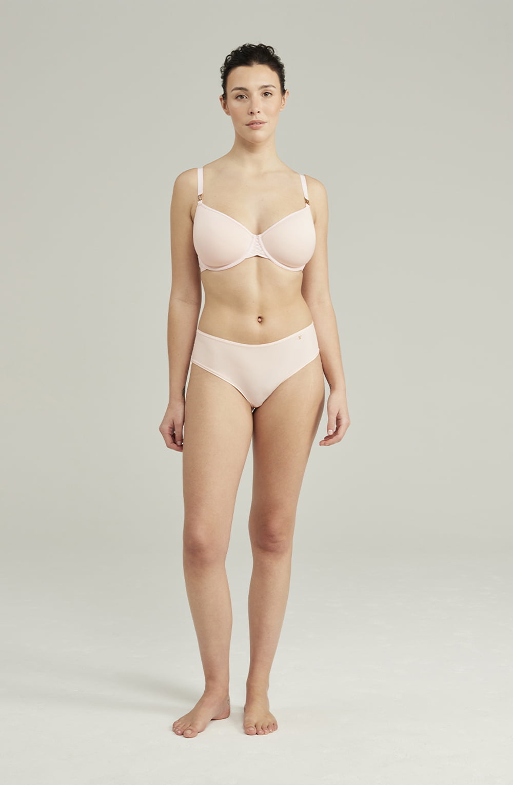 Nudea The Second Skin Stretch Mid Rise Waist Brief Blush Pink