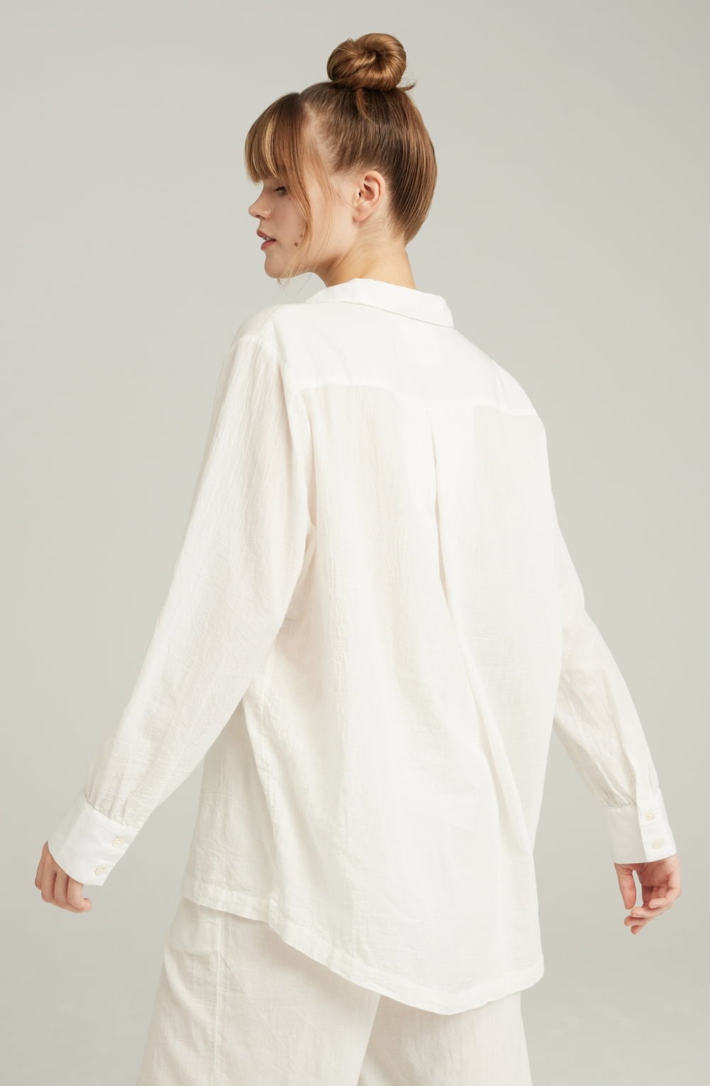 Nudea The Midi Shirt Organic Cotton White Pyjama Shirt