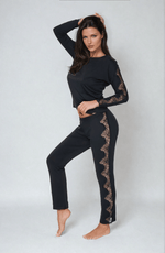 Irall Pandora Lace Black Pyjamas