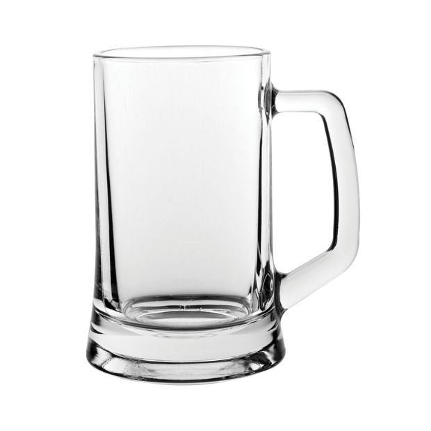Large Straight Sided Glass Tankard 670ml