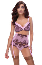 Roza Caryca Push Up Lace Bra Pink