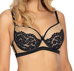 Roza Torfi Push Up Bra Black Lace & Skin