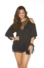 Shirley of Hollywood Plus Size Sleepshirt Black