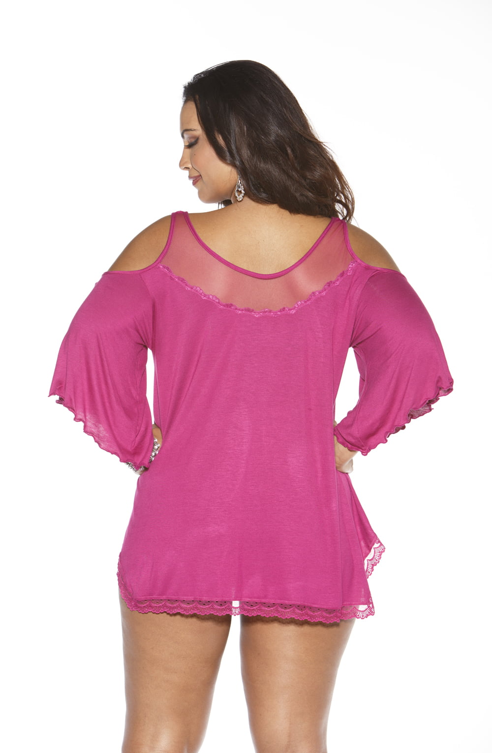 Shirley of Hollywood Plus Size Sleepshirt Magenta