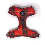 'Sammi' - Red & Grey Check Dog Harness