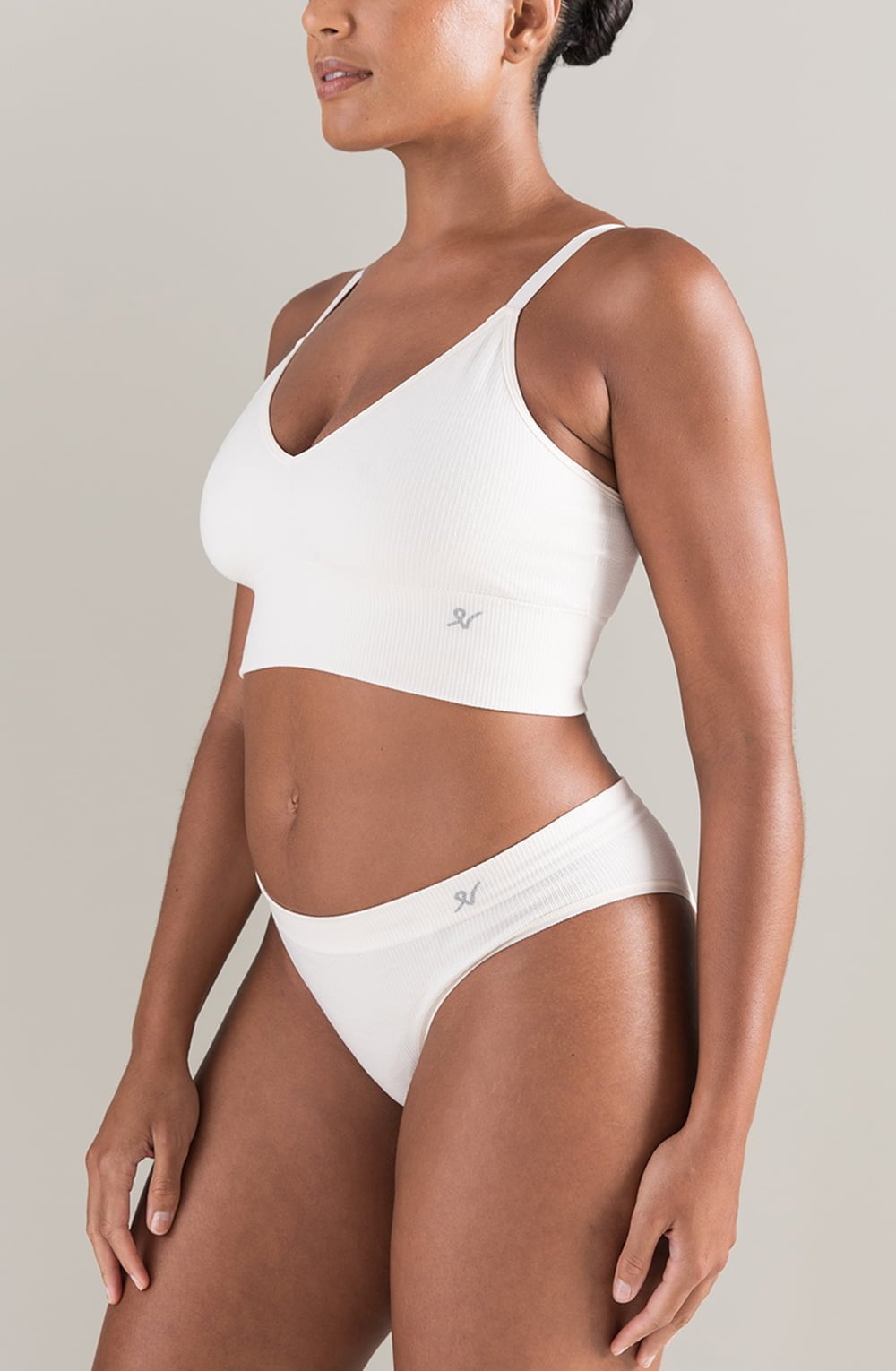 Nudea The TENCEL™ High Leg Seamless Brief White Sand